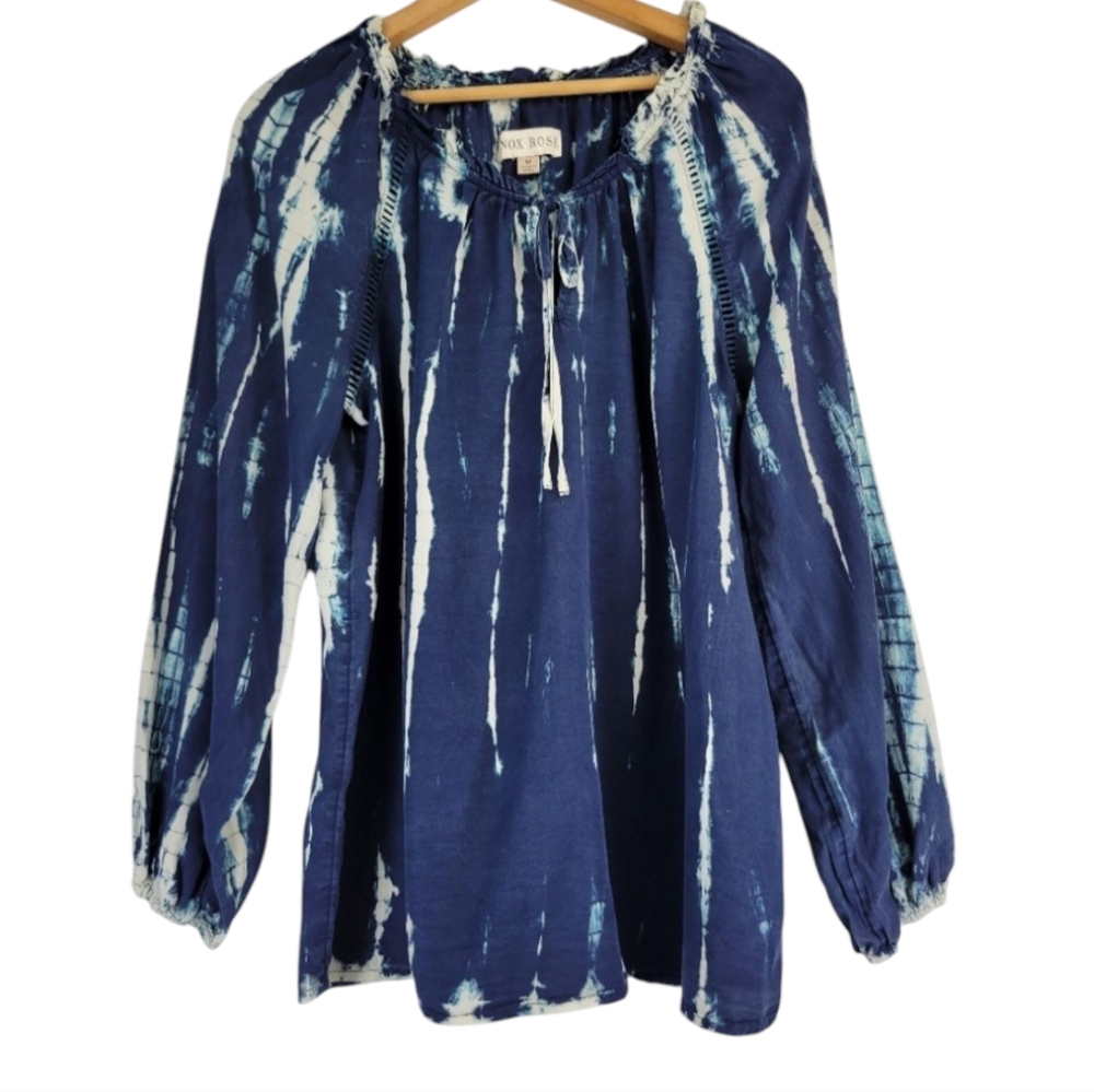 Knox Rose Womens Shirt Size Medium Long Sleeve Tie Dye